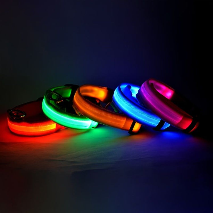 Glow LED Pet Collar USB Rechargeable 6