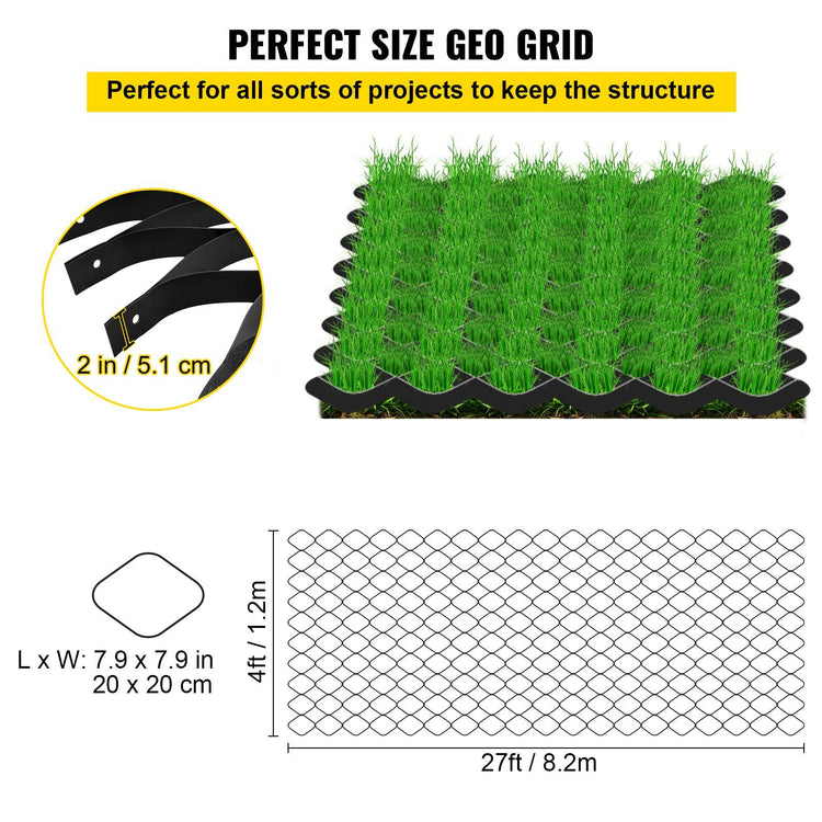Ground grid stabilizer interlocking edge