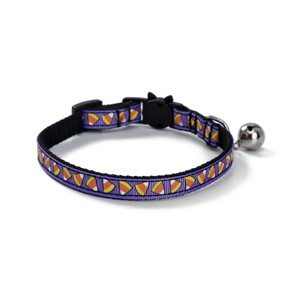 Halloween pet collar in pumpkin print