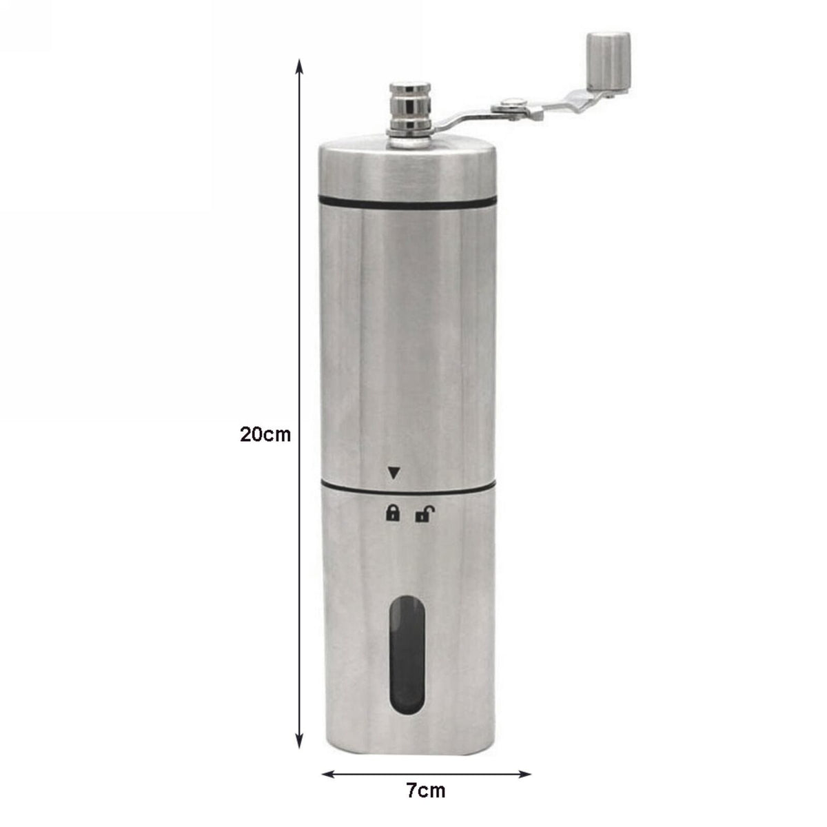 Hand crank pepper grinder mill with side handle for manual grinding, additional view 10