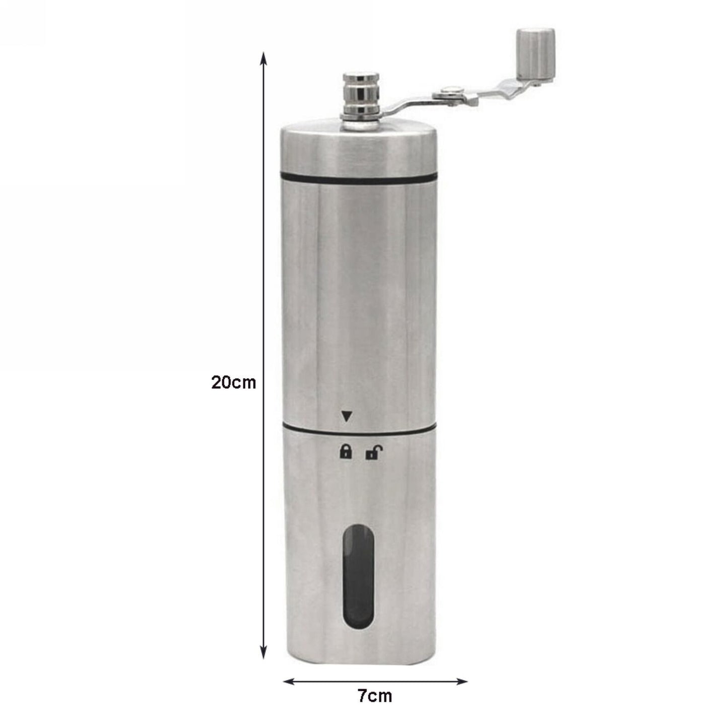 Hand crank pepper grinder mill with side handle for manual grinding, additional view 10
