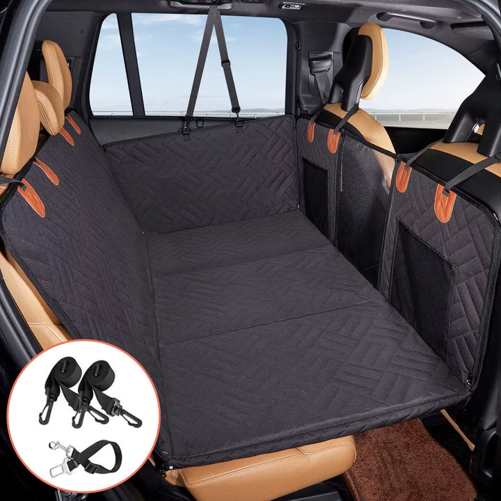 Waterproof dog car seat cover with hammock design
