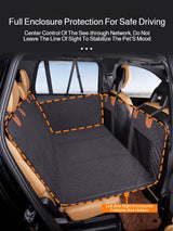 Dog car seat cover with non-slip backing