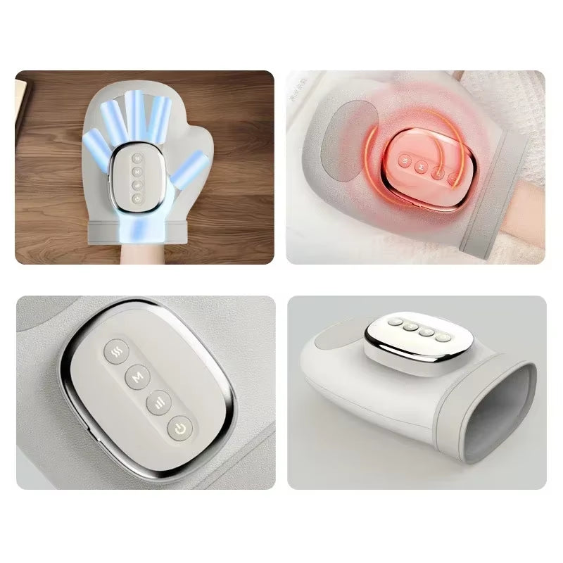 Hand massager glove side view showing wrist coverage