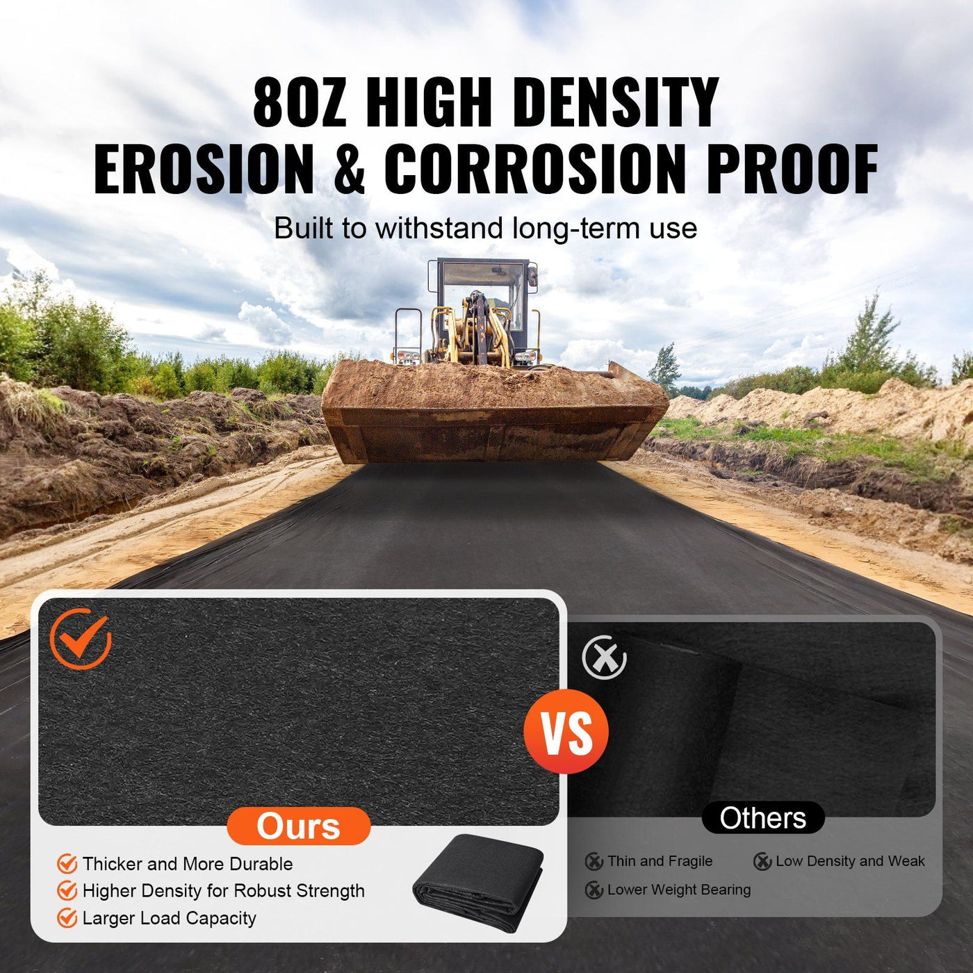 Heavy-Duty Non-Woven Ground Fabric side view
