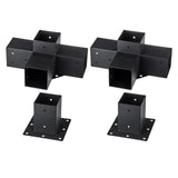 Heavy-duty steel pergola corner bracket kit for 4x4 inch posts