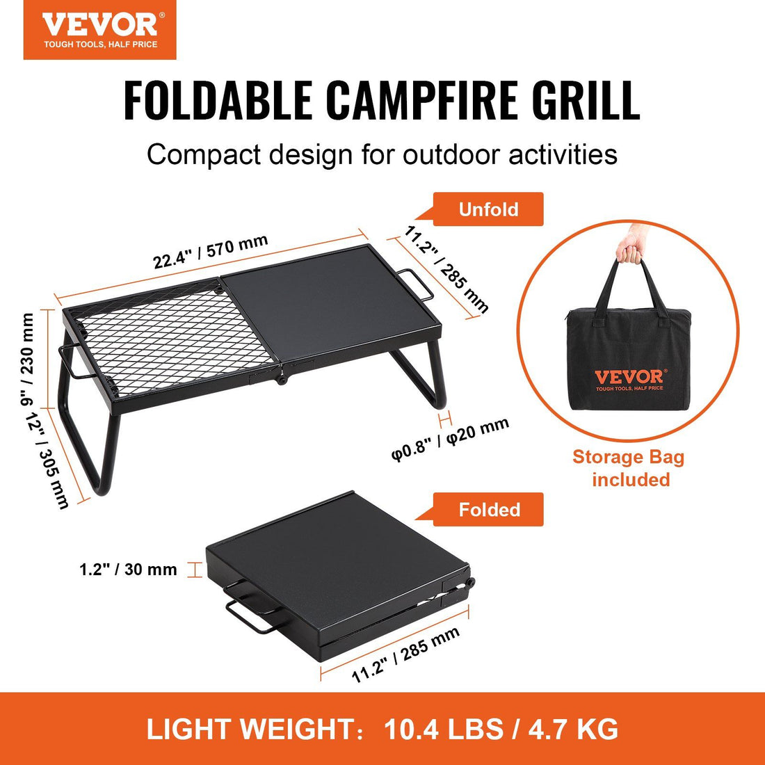 Heavy Duty 22.4" Campfire Grill3