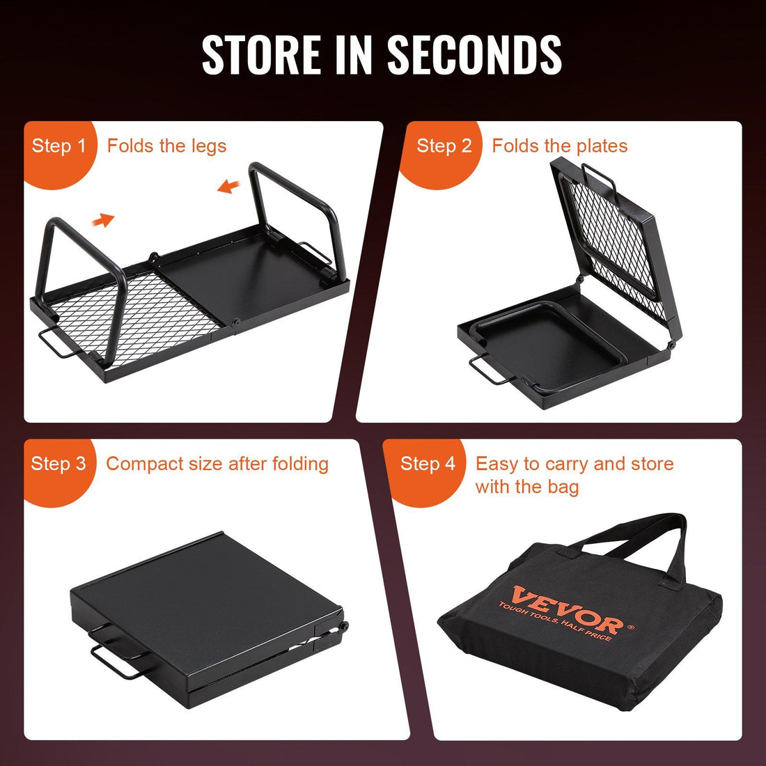 Heavy Duty 22.4" Campfire Grill6