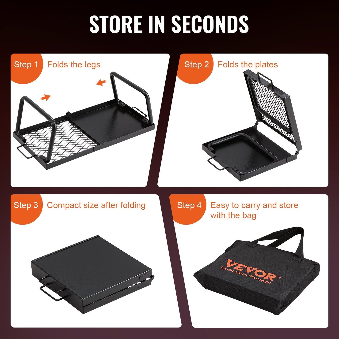 Heavy Duty 22.4" Campfire Grill6
