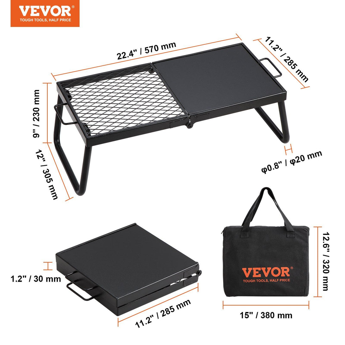 Heavy Duty 22.4" Campfire Grill7