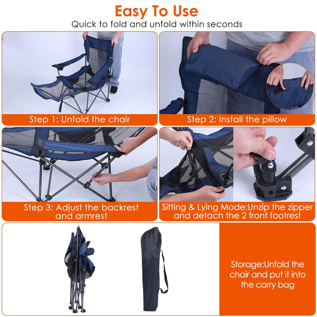 Heavy Duty Foldable Camping Chair5