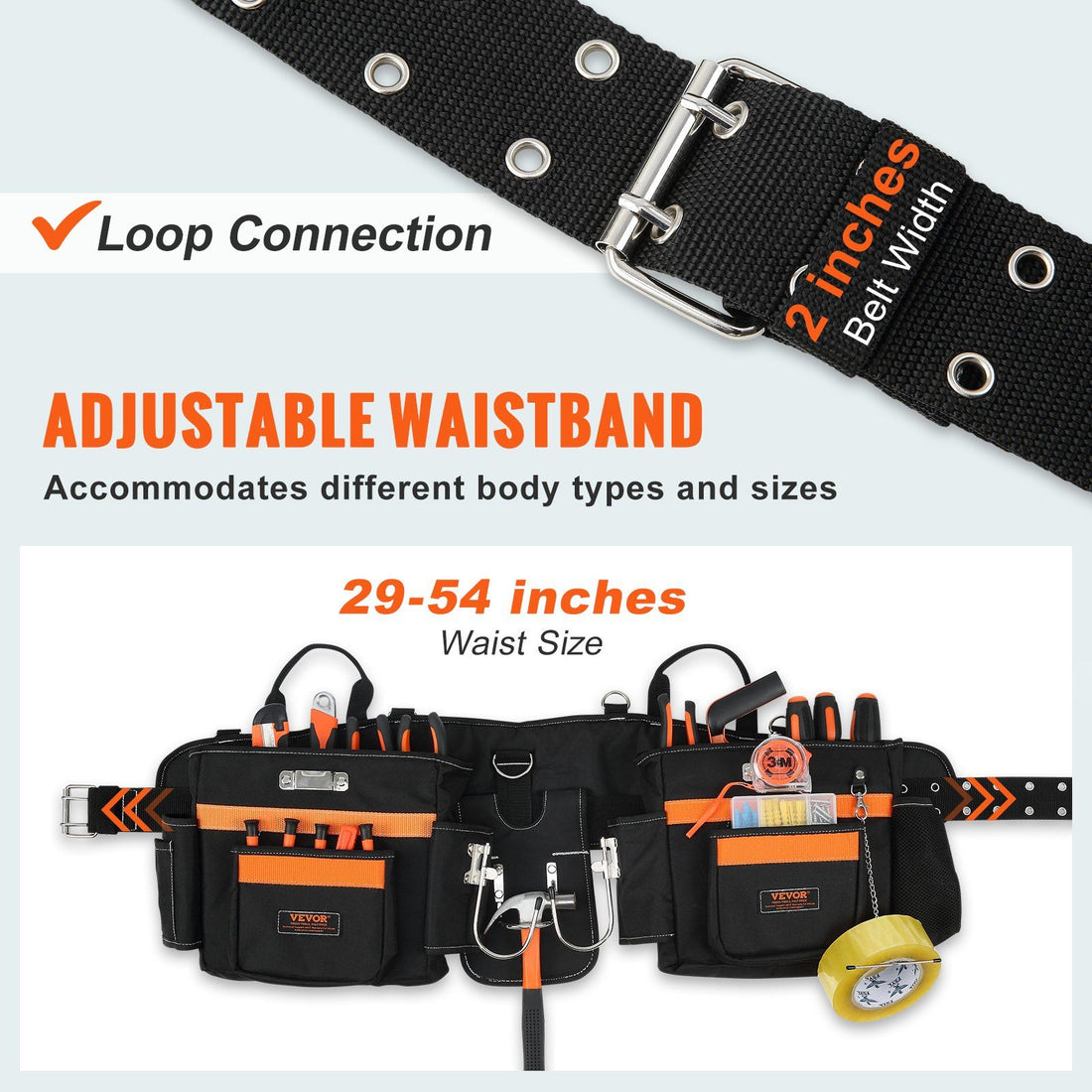 Heavy Duty Tool Belt with Suspenders packaging