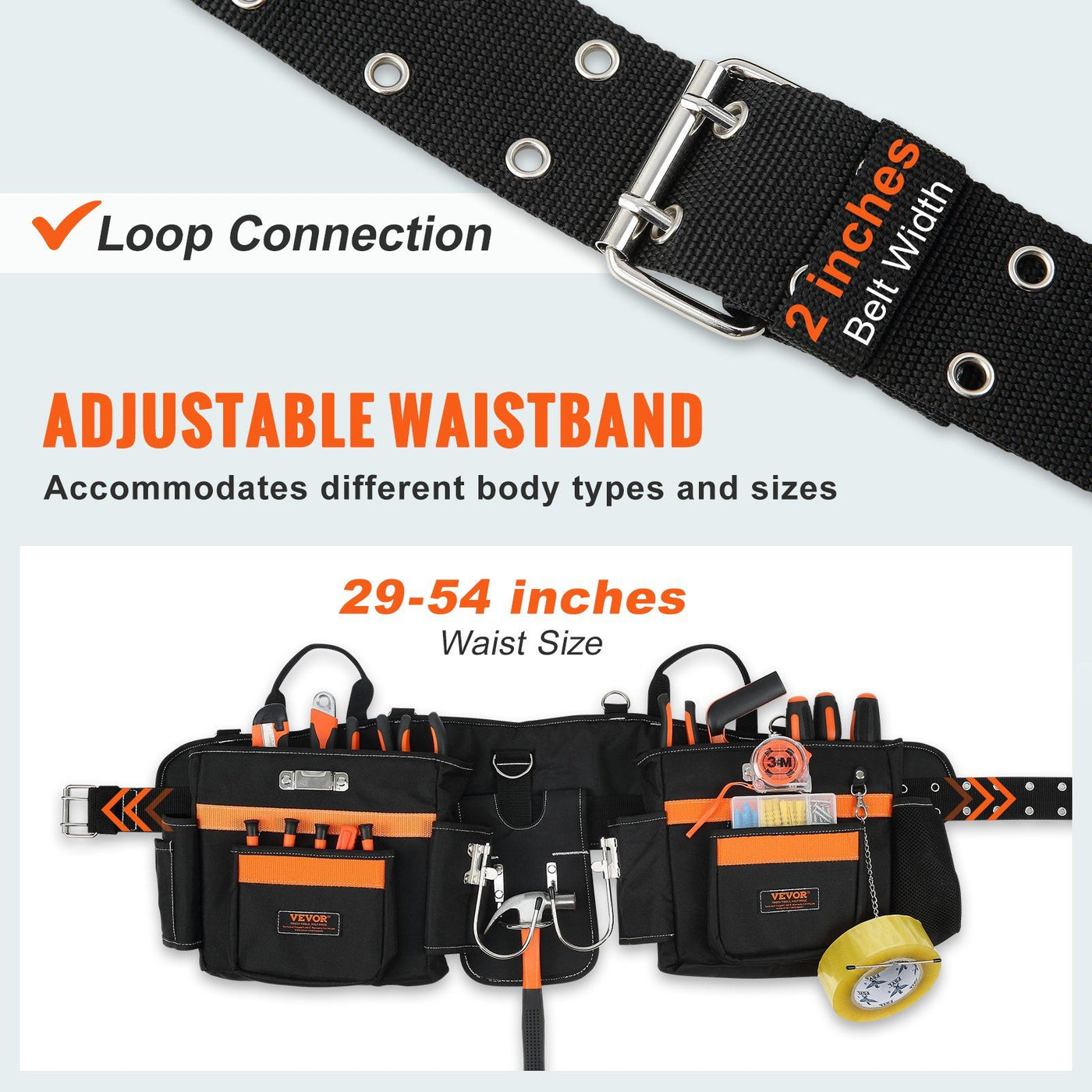 Heavy Duty Tool Belt with Suspenders packaging