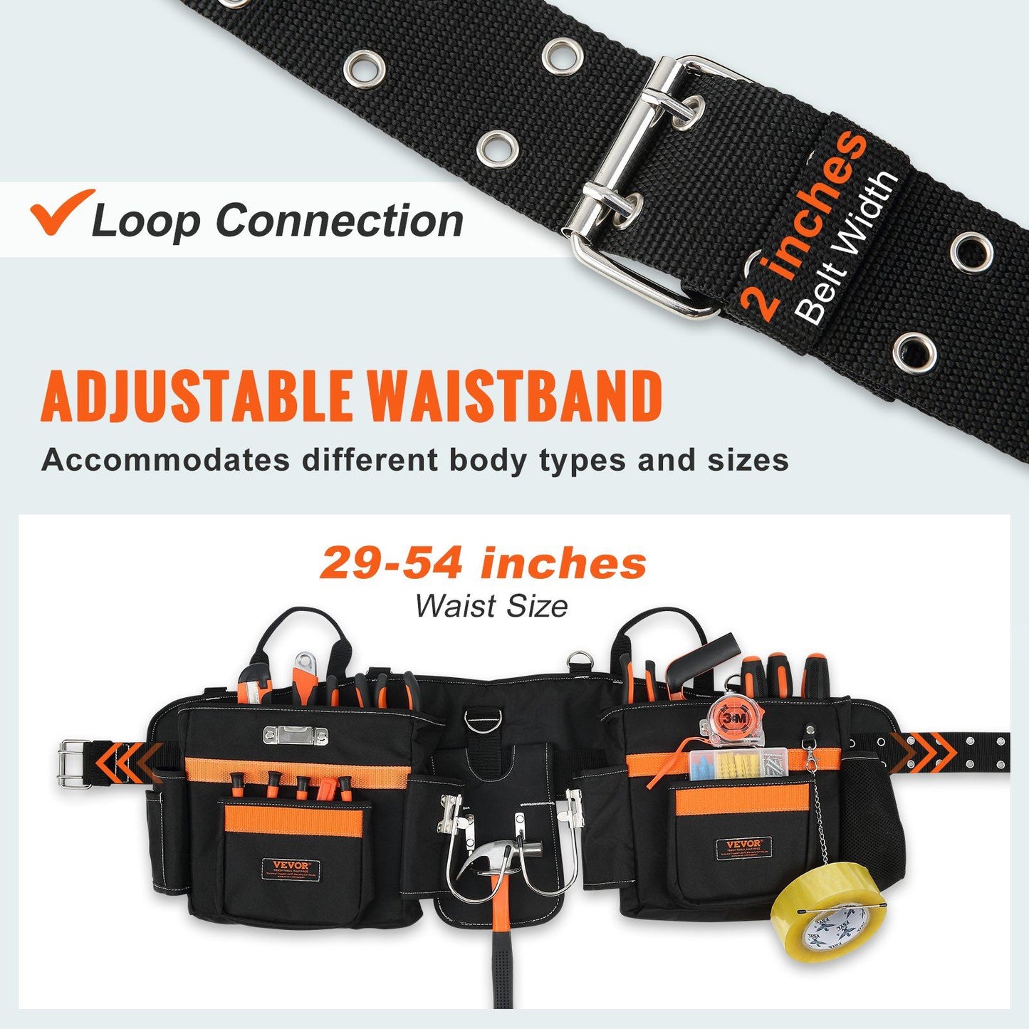 Heavy Duty Tool Belt with Suspenders packaging