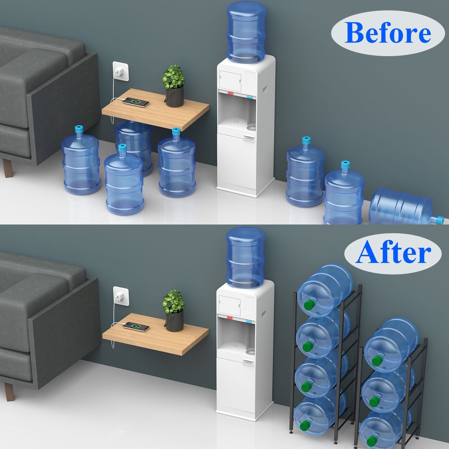 Heavy Duty Water Jug Holder Rack additional view, water jug holder rack