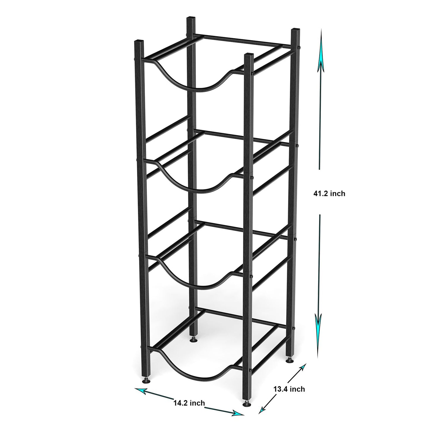 Heavy Duty Water Jug Holder Rack side profile view, water jug holder rack