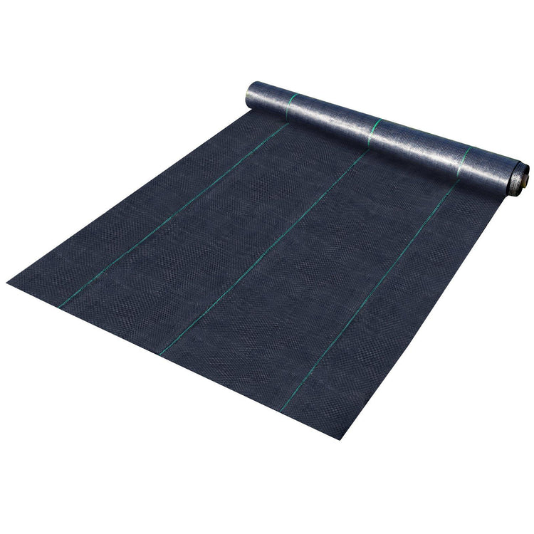 Heavy duty weed barrier fabric woven texture detail