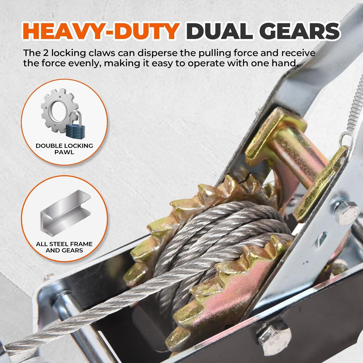 Heavy duty winch ratchet tool for marine and automotive hoisting