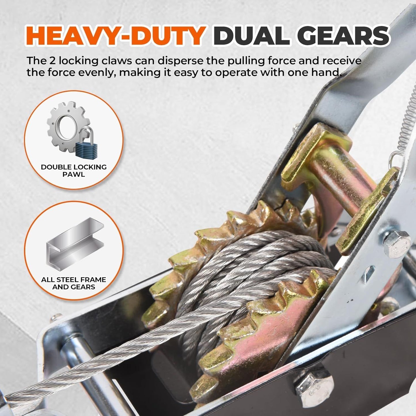 Heavy duty winch ratchet tool for marine and automotive hoisting