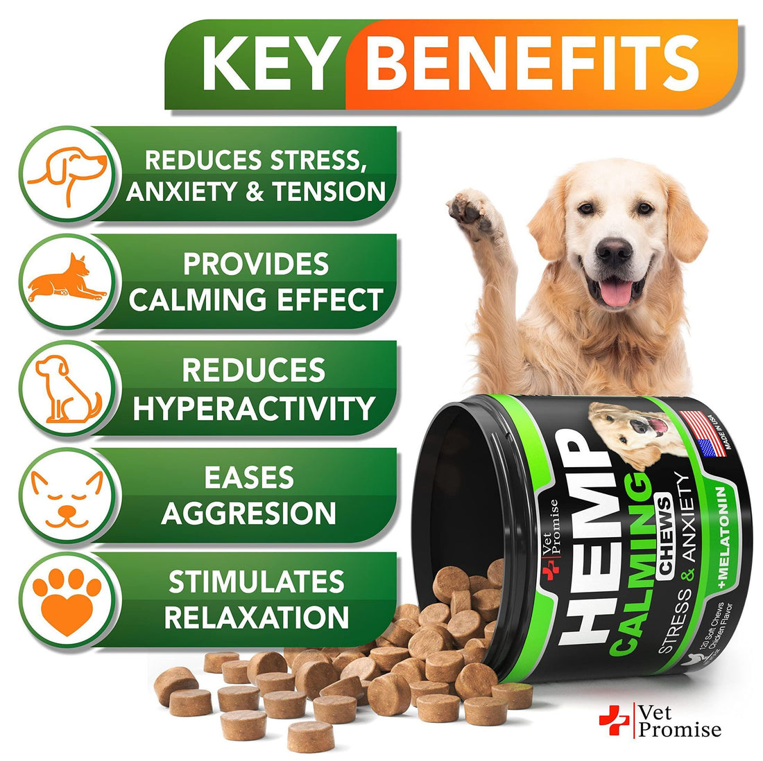 Hemp Calming Dog Anxiety Chews detail view 2