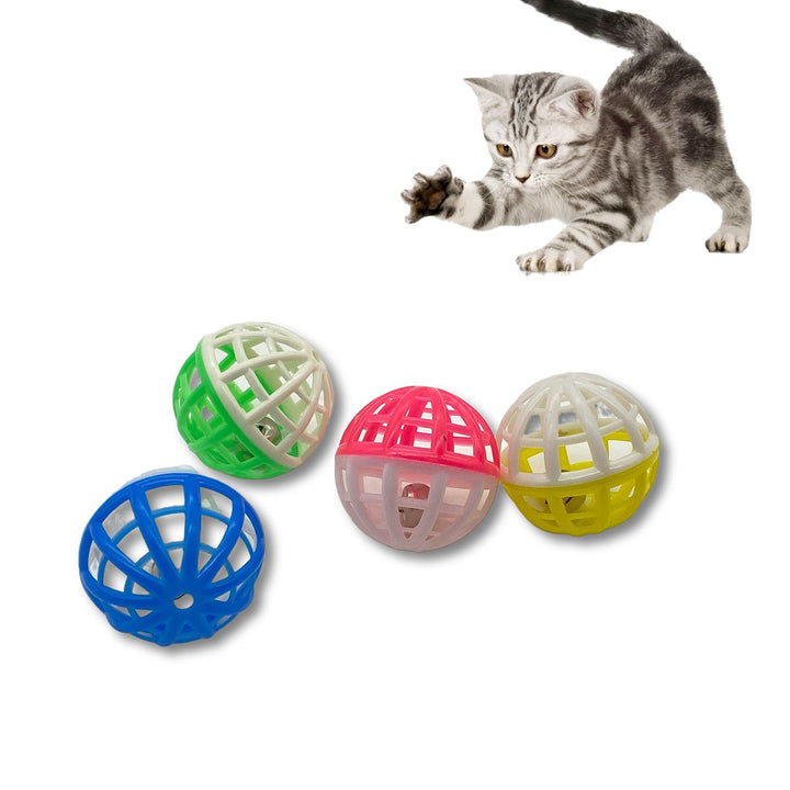 Hollow bell cat ball toy, full view