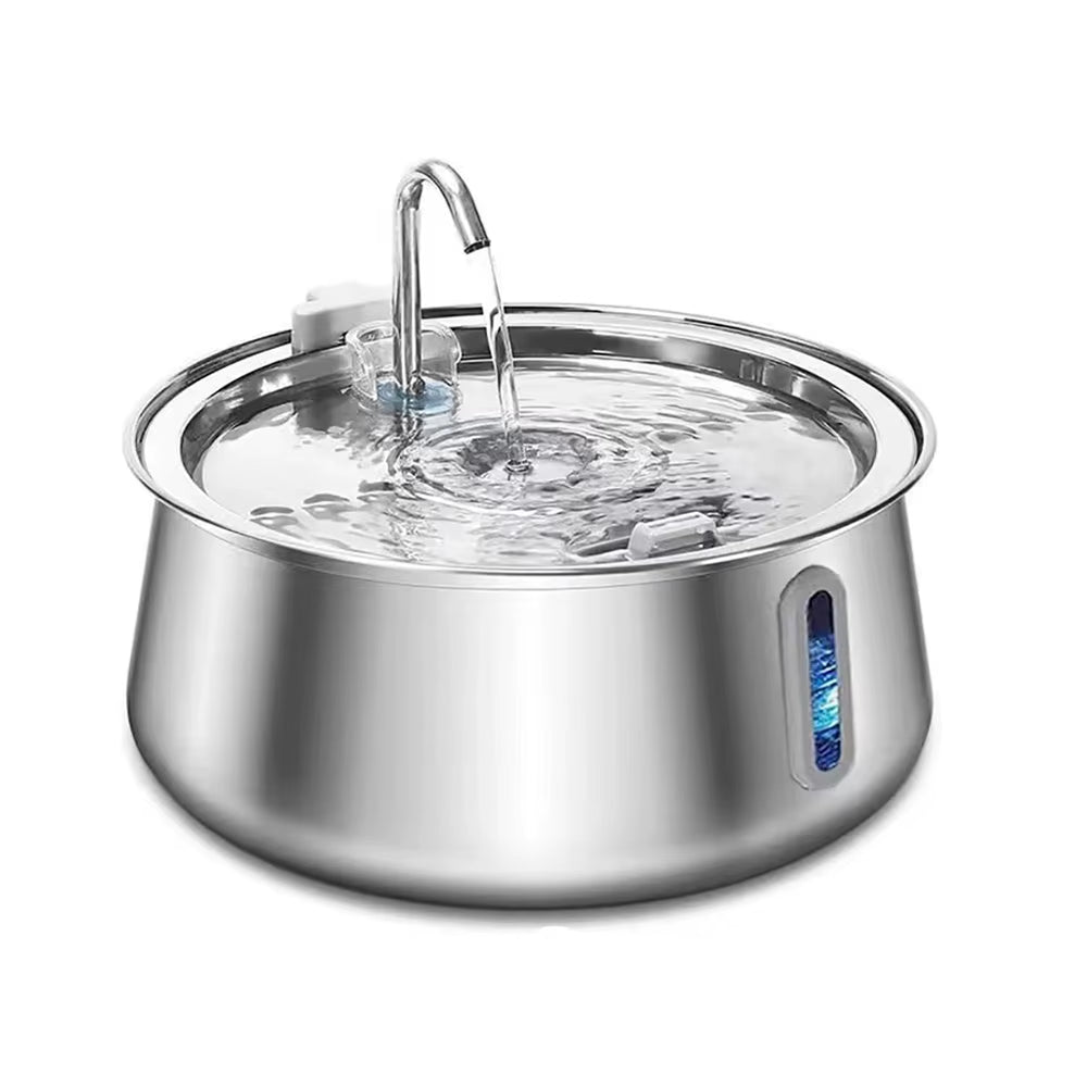 HydroPaws stainless steel dog water fountain with faucet spout