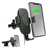 HyperGear 15W wireless car charger mount in black