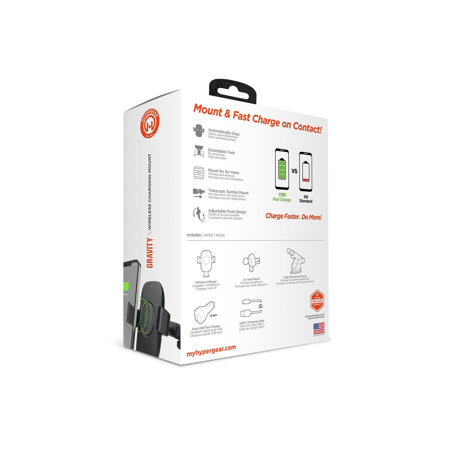 HyperGear 15W Wireless Car Charger10