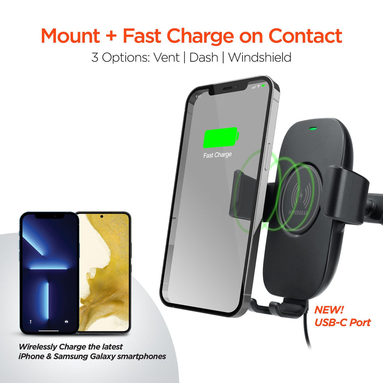Side view of HyperGear gravity car phone mount