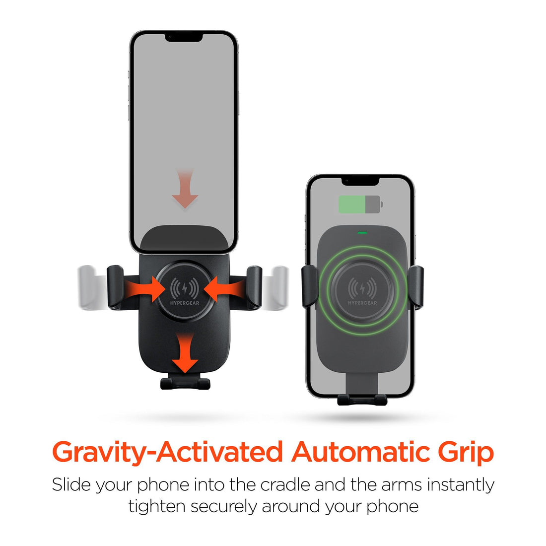 Packaging detail of the HyperGear 15W Qi car mount