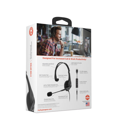 HyperGear V100 Wired Office Headset2