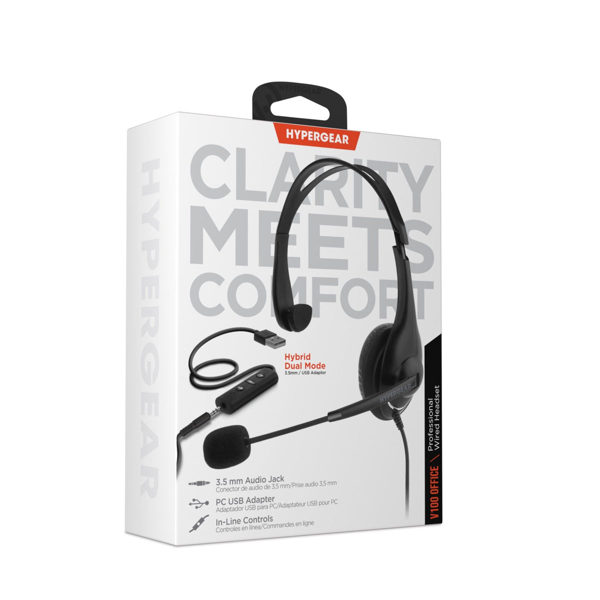 HyperGear V100 Wired Office Headset5