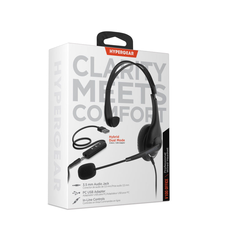HyperGear V100 Wired Office Headset5