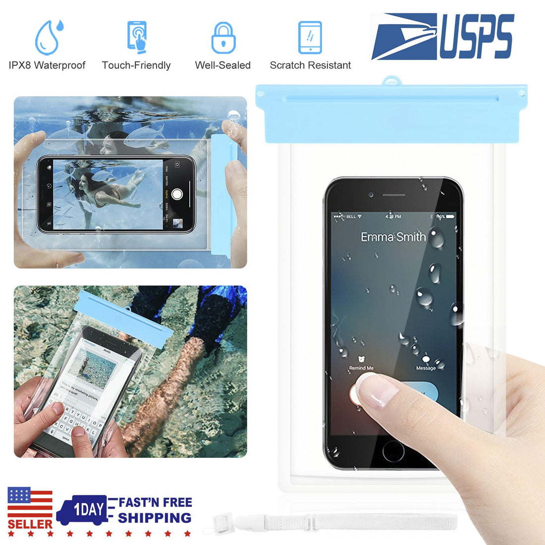 IPX8 Waterproof Phone Pouch Case8