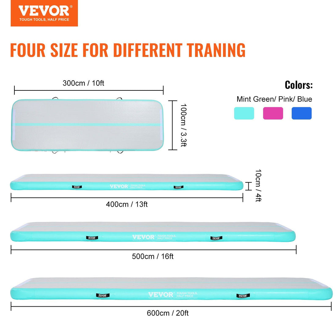 inflatable gymnastics mat with electric pump