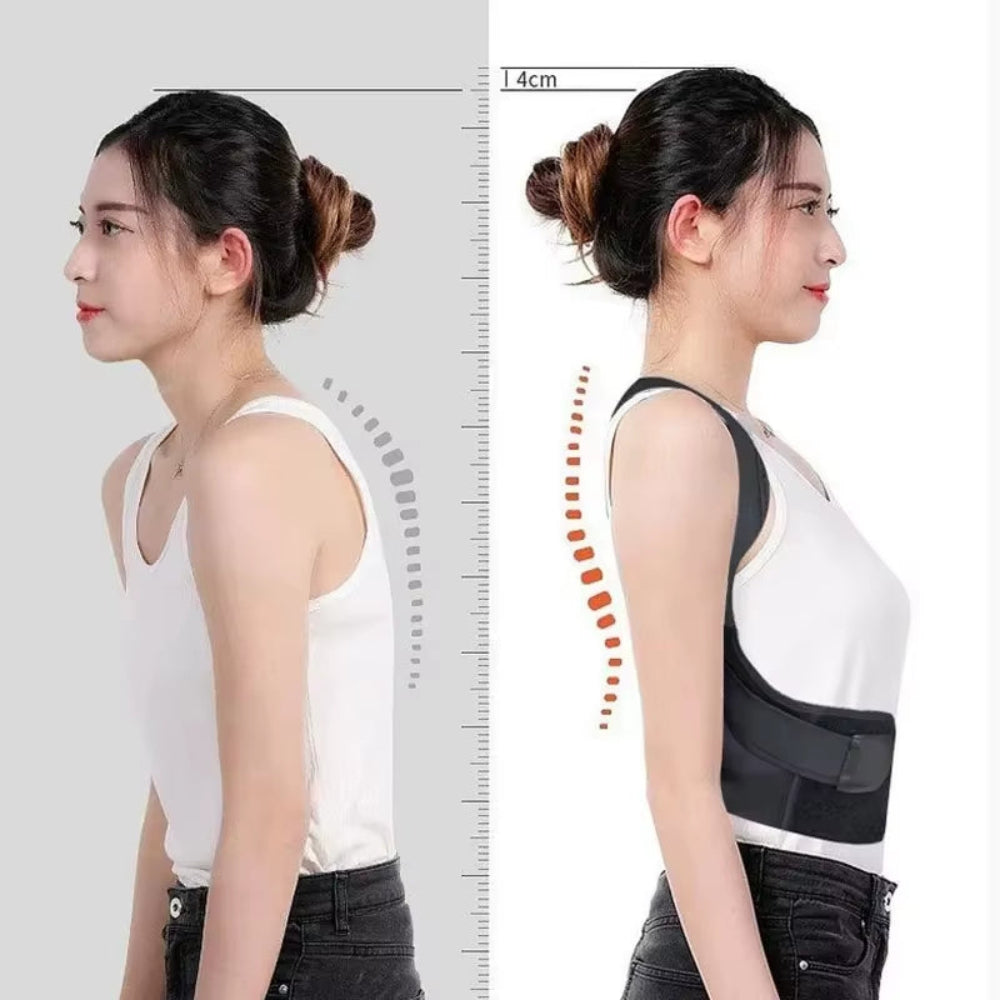 Adjustable back posture corrector strap detail view