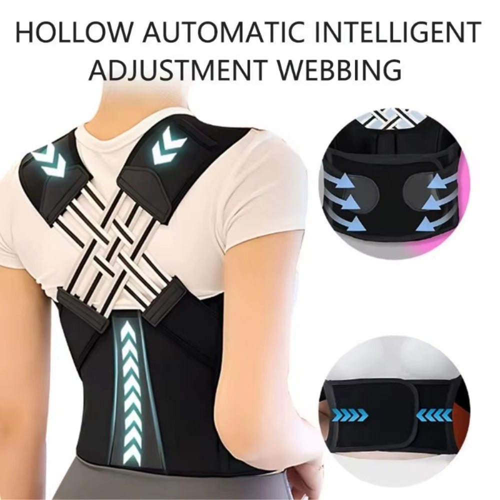 Posture corrector brace fitted under clothing for daily wear