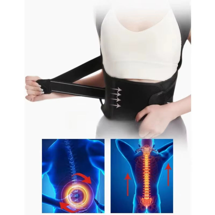 Back posture corrector brace size and fit reference image