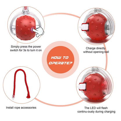 Interactive cat toy red variant