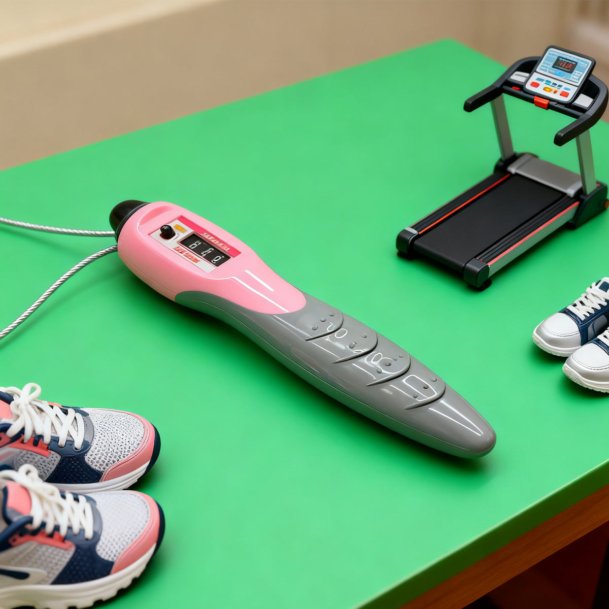 Jump rope handle grip ergonomic close-up