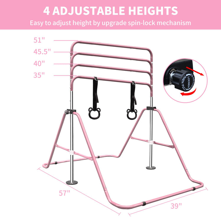 Kids Adjustable Gymnastics Training Bar2