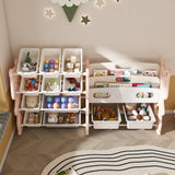 Kids Toy Storage Organizer with Bins in-use view