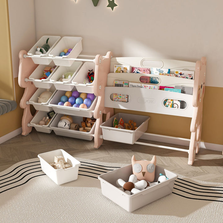 Kids Toy Storage Organizer with Bins feature detail