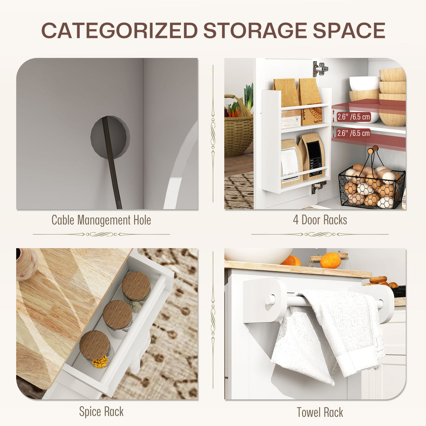 Kitchen island cart drop leaf side folded down