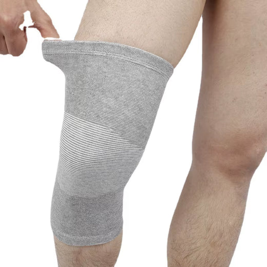 Bamboo knee compression sleeve flat lay