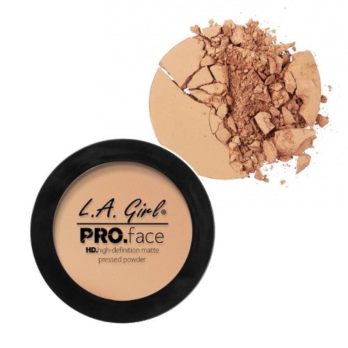 L.A. Girl Pro face powder swatches on multiple skin tones