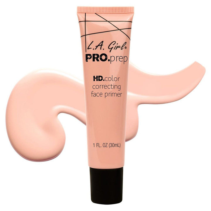 Color correcting primer applied on a foundation brush