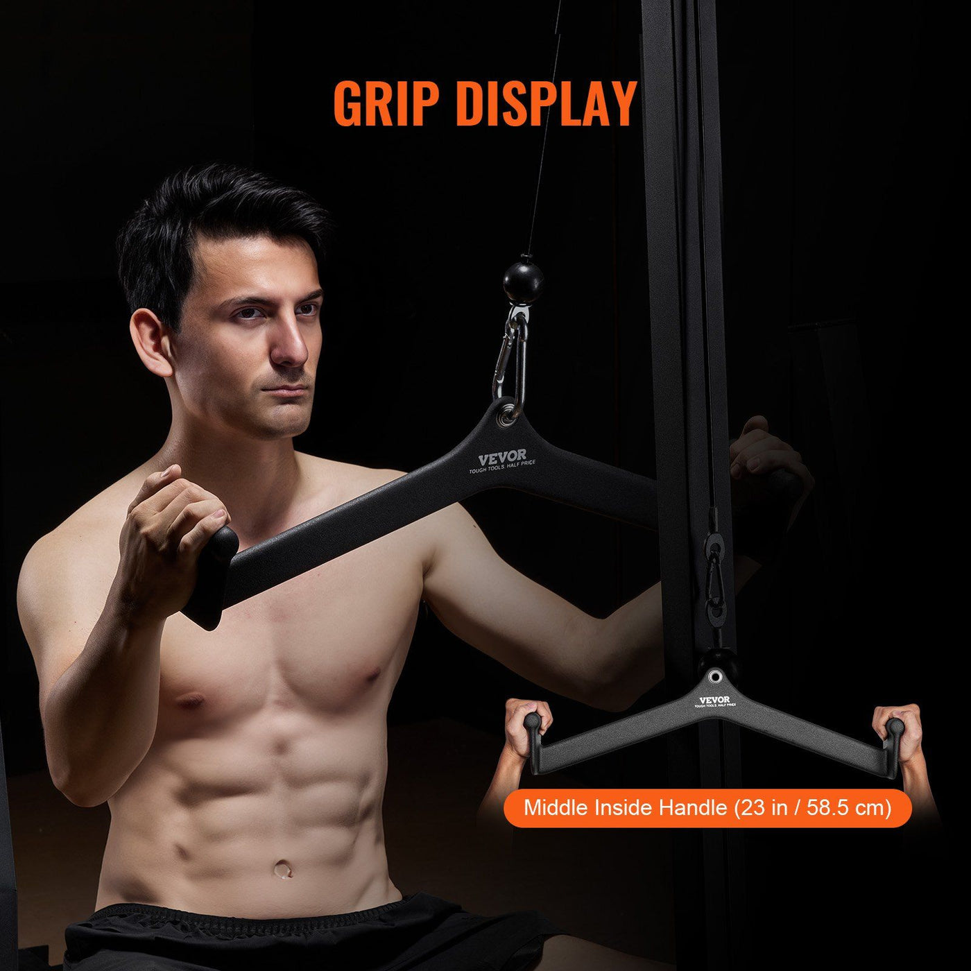 LAT Pulldown V-Bar Handle detail close-up