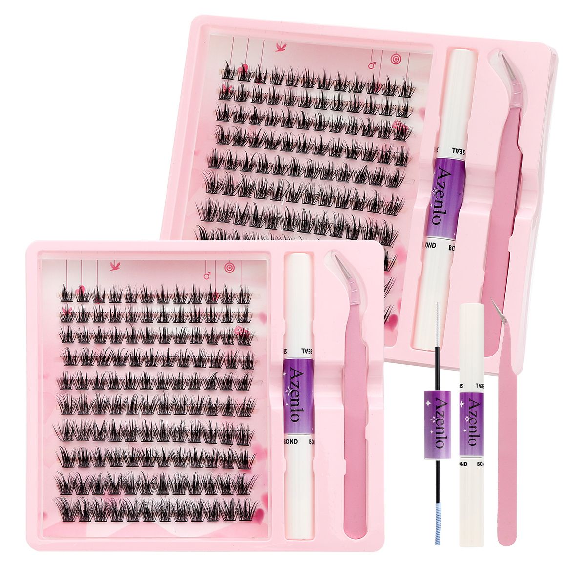 LED travel makeup bag side handle detail