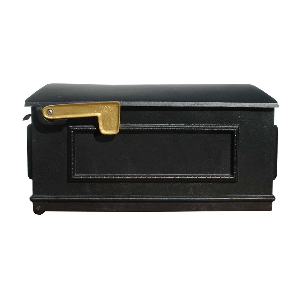 Lewiston Post Mount Mailbox, Cast Aluminum (No Address Plates)